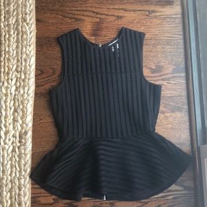 Black peplum top
